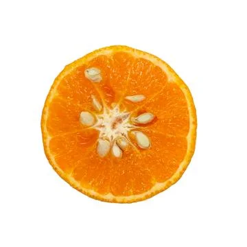 Half orange isolate background Stock Photos