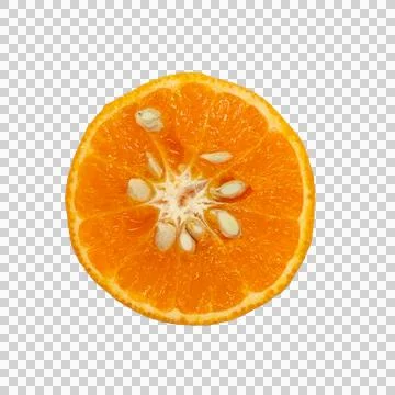 Half orange isolate background Stock Photos