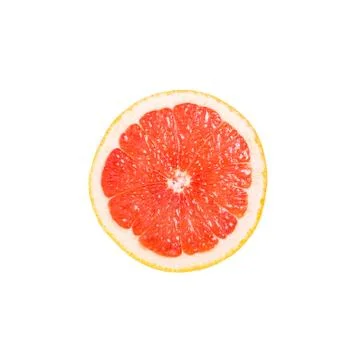 Half orange isolated on white background with clipping path Foto stock