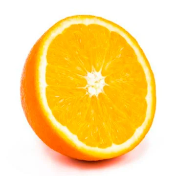 Half of orange isolated on a white background Stock Photos