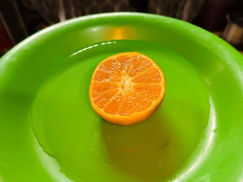 Half an orange Stock Photos