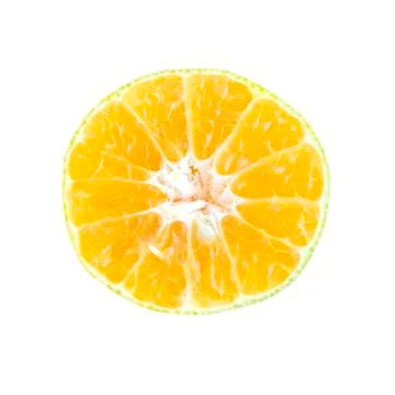 Half orange section on top view Stock Photos