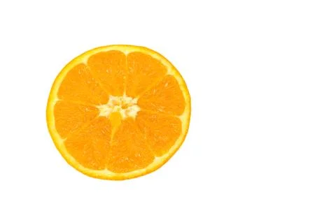 Half an orange on a white background Foto stock