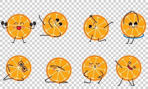 Half orange workout 스톡 일러스트