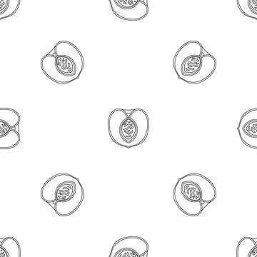 Half peach pattern seamless Illustrazione stock
