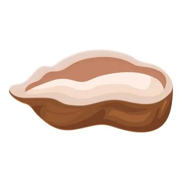 Half peanut showing nutritious seed inside brown shell Illustrazione stock