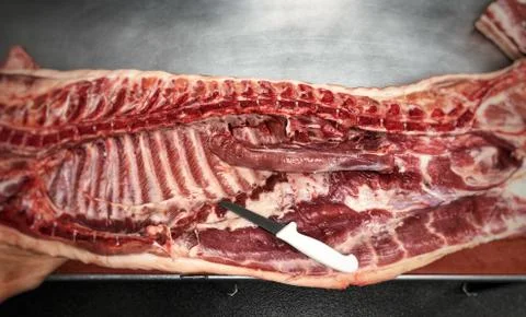Half of a pig Stock Photos