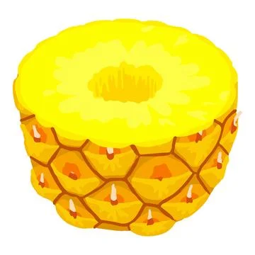 Half pineapple icon, isometric style Stock Illustration