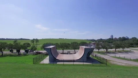 Half Pipe Ramp - Mount Trashmore Virginia Beach Stock Footage 77072247