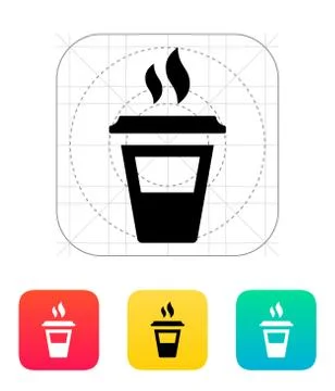 Half plastic cup icon Stock Illustration
