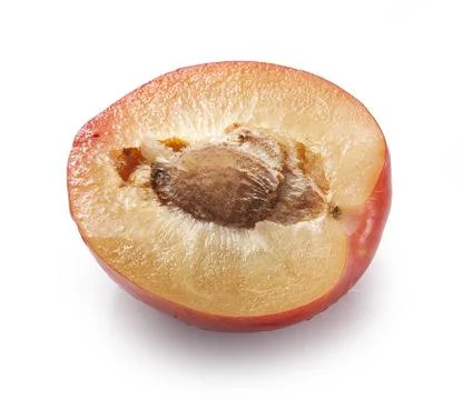 Half of plum Stock Photos