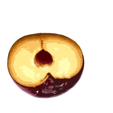 A half plum Foto stock