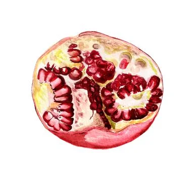 Half of pomegranate Stock Illustration