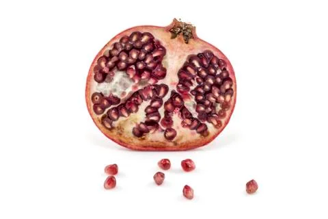 Half of pomegranate Stock Photos