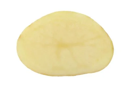 Half potato isolated on white background. Stock Photos
