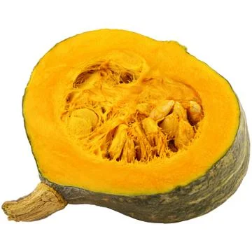 Half pumpkin isolated on white background Stock Photos