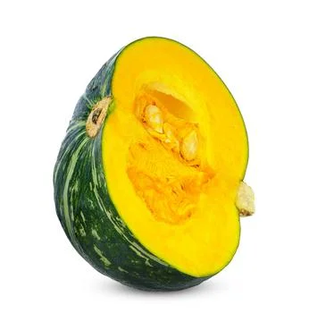 Half pumpkin isolated on white background. Stock Photos