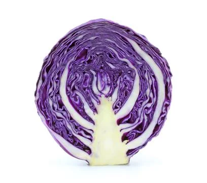 A half of purple cabbage Stock Photos