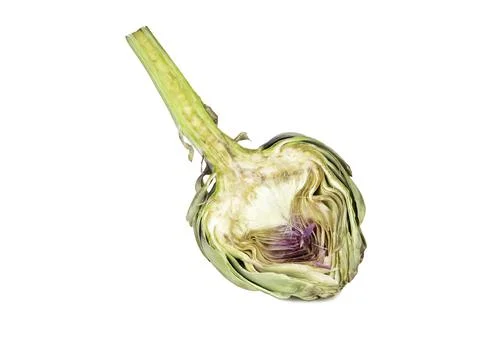 Half a raw artichoke vegetable Stock Photos