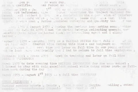 Half readable typewriter text Stock Photos