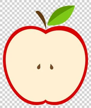 Half red apple 스톡 일러스트