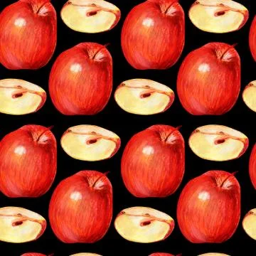 Half a red apple isolated on a white background. Stock Illustration
