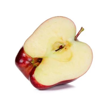 Half of  Red apple isolated on white background Stock Photos