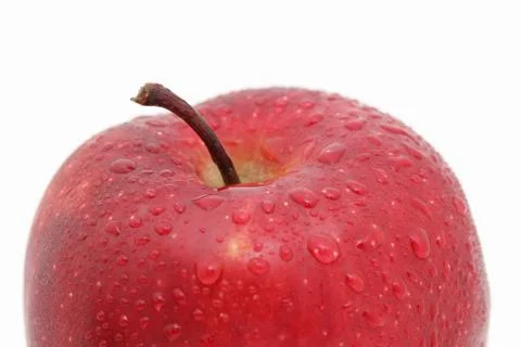 Half red apple Stock Photos