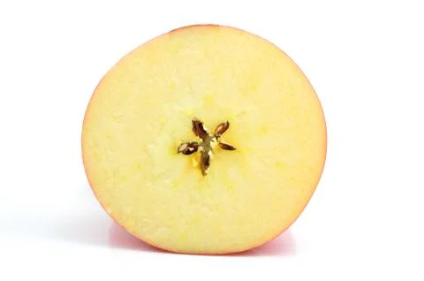 Half of red apple Stock Photos