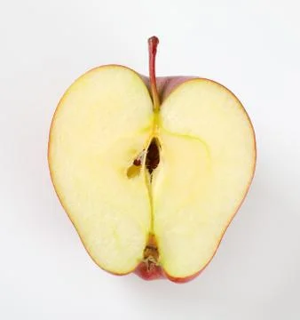 Half of red apple Stock Photos