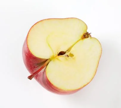 Half of red apple Stock Photos