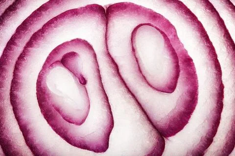 Half Red Onion Macro Foto stock