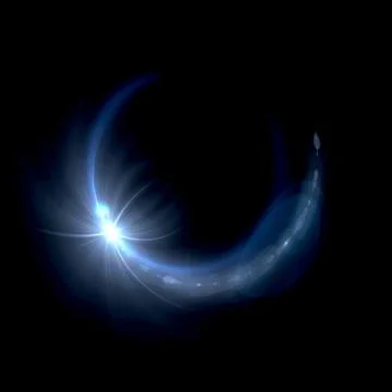 Half ring star flare Stock Illustration