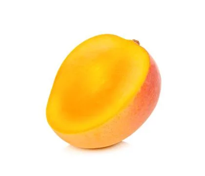 Half of Ripe mango isolated Stock Photos