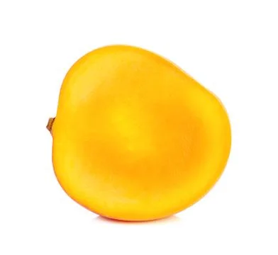 Half of Ripe mango isolated Stock Photos