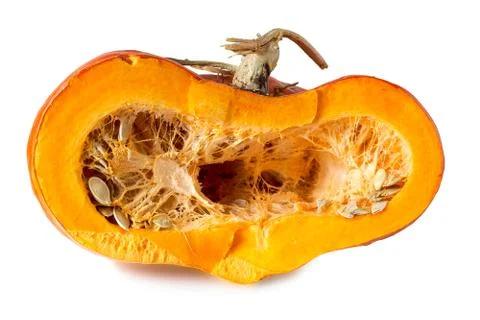 Half of ripe pumpkins Stock Photos