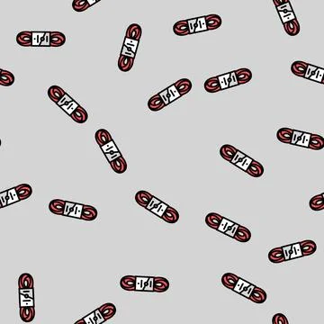 Half ropes mountaineering adventure vector seamless pattern Illustrazione stock