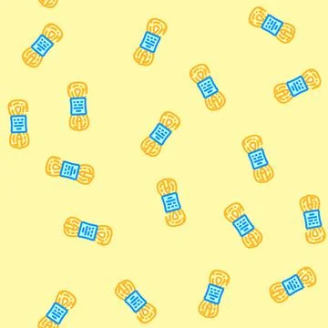 Half ropes mountaineering adventure vector seamless pattern 스톡 일러스트