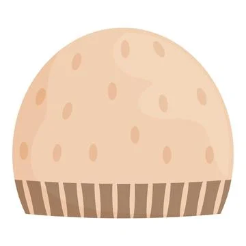 Half round bread loaf with stripes showing baking expertise Stock Illustration