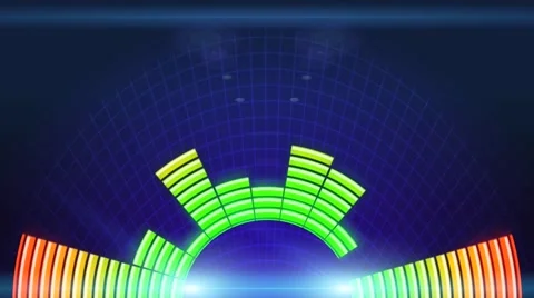 Half-round musical equalizer loop Stock Footage 41141699
