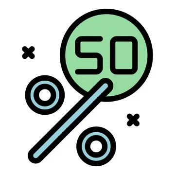 Half sale icon vector flat Stockillustratie