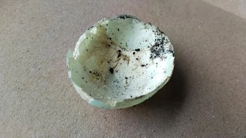 Half a salted egg shell Stock Photos