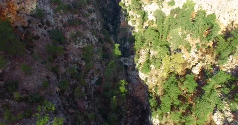 Half Shadow and Bright Valley at Sunset Top Aerial View, 4k Stock Footage 147106925