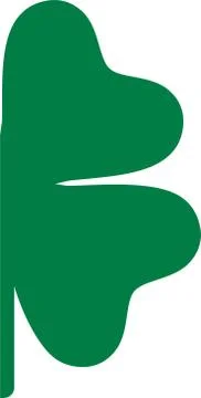 Half shamrock - right side Stock Illustration