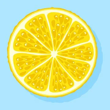 Half, slice of lemon isolated. Stock Illustration
