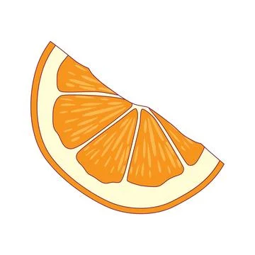 Half Slice Of Orange Icon Vector Illustration Stock Illustration
