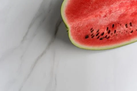 Half a slice of watermelon Stock Photos