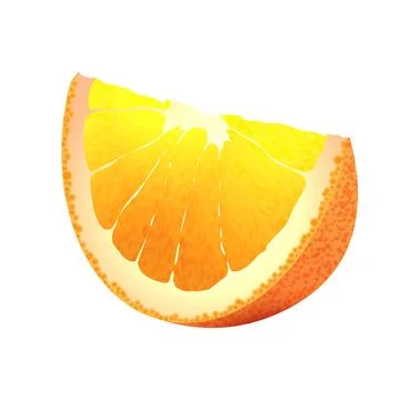 Half Sliced Orange Icon Vector Illustration Stock Illustration