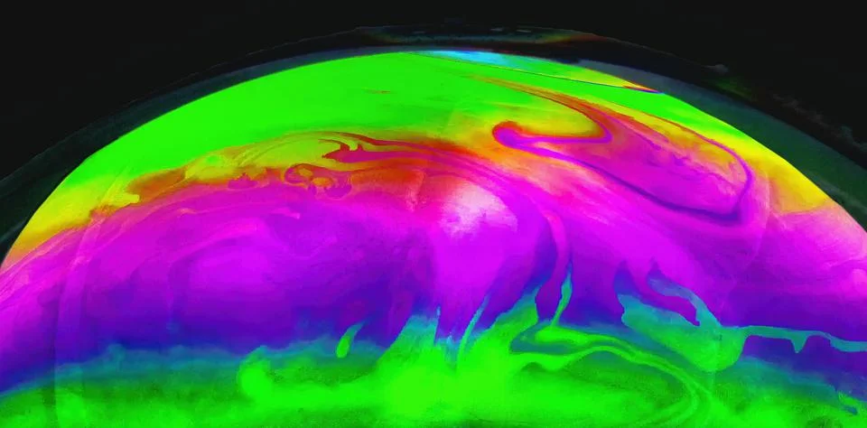 Half a soap bubble texture pattern on the surface Stock Photos