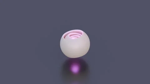 Half spheres rotating around itself 4K UHD 3D Motion Graphics Design 스톡 동영상 195959764